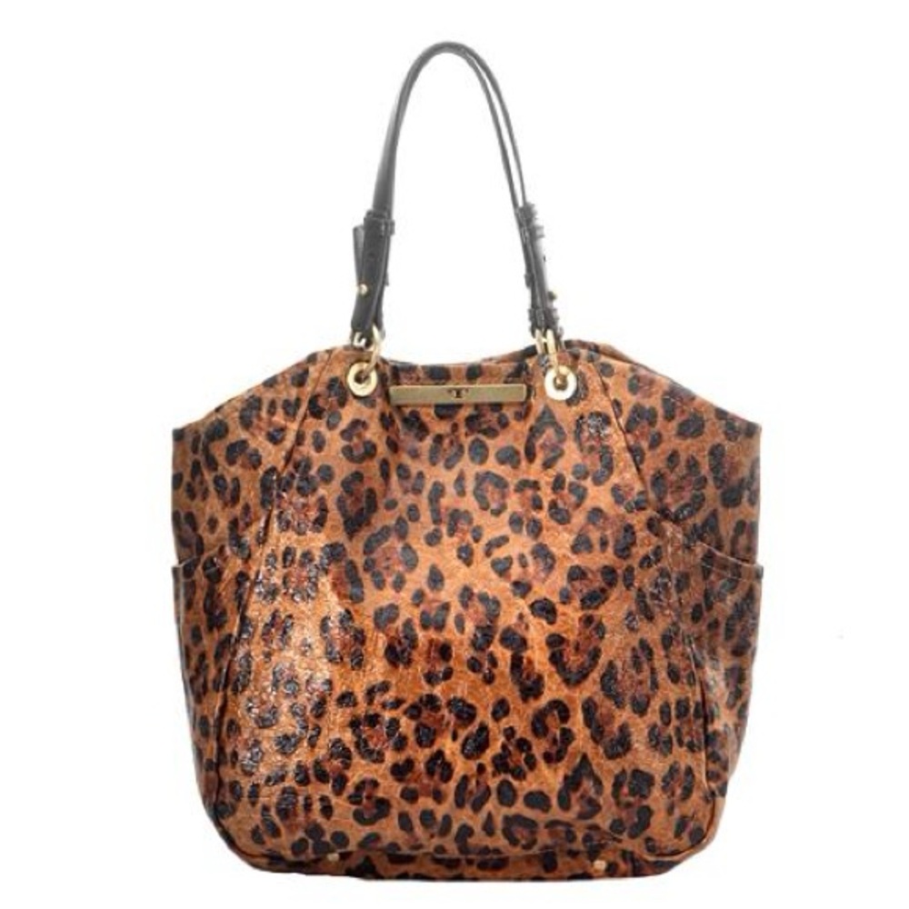 Tory Burch Leopard Print Ainsley Shopper Handbag